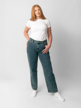 Mid Rise Baggy Jeans - Carbon Blue