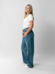 Mid Rise Baggy Jeans - Indigo